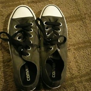 Dark grey Converse all star sneakers size 5